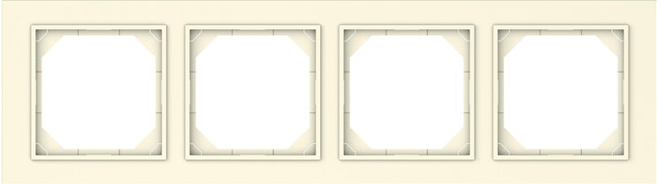 VILMA QR1000 four-gang frame, ivory