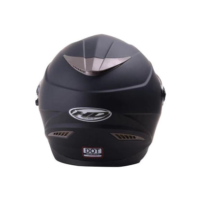 Motociklininko šalmas HD-09B, dydis XL, juodas