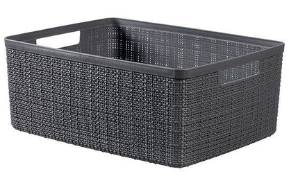 CURVER JUTE Storage Box, 12L, grey, 36×28×15 cm
