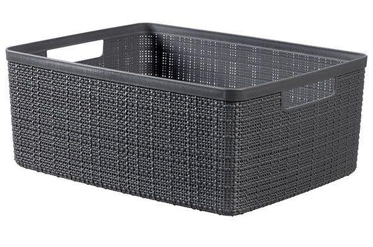 CURVER JUTE Storage Box, 12L, grey, 36×28×15 cm