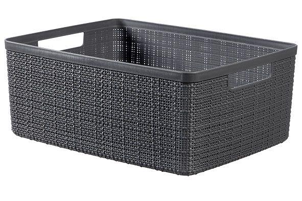 CURVER JUTE Storage Box, 12L, grey, 36×28×15 cm