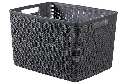 CURVER JUTE Storage Box, 20 L, grey, 36×28×23 cm