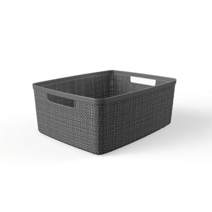 CURVER JUTE Storage Box, 12L, grey, 36×28×15 cm