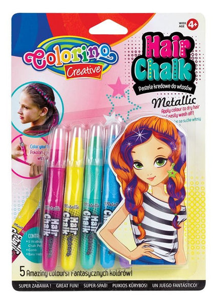Błyszczące kredki do włosów COLORINO 68680PTR, 5 szt.