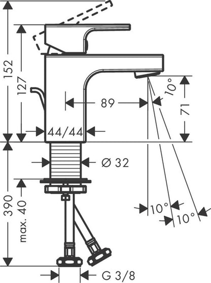 Praustuvės maišytuvas HANSGROHE VERNIS SHAPE COMFORTZONE 70