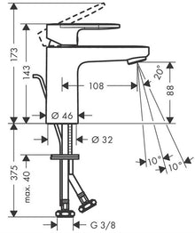 Bateria umywalkowa Hansgrohe Vernis Shape 71561670, czarna