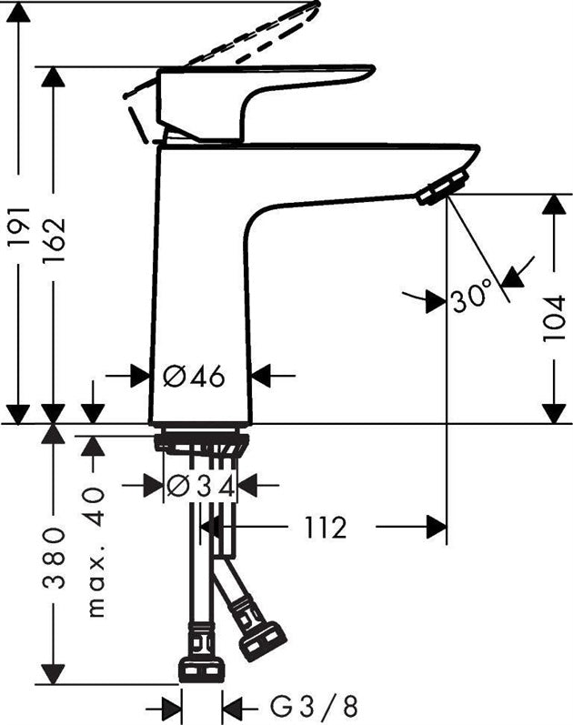 Hansgrohe Talis E 110 71710140 basin mixer, bronze