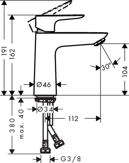 Hansgrohe Talis E 110 71710140 basin mixer, bronze