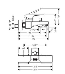 Vonios maišytuvas Hansgrohe Talis E 71740140, bronzos