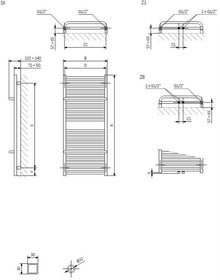 Electric towel rail Terma Lima, 500x820mm