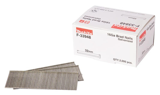 Nails for Cladding Makita 16 GA F-33948, 32 mm x 1.6 mm