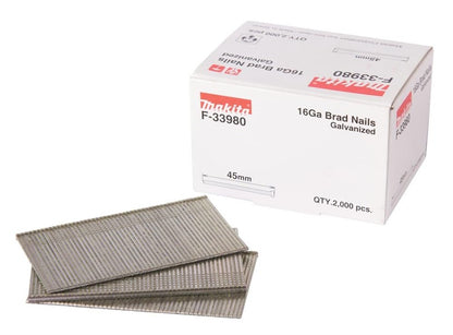 Nails for Paneling Makita 16GA F-33980, 45 mm x 1.6 mm