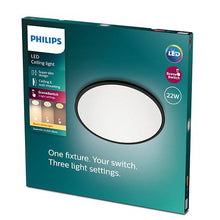 Lampa Philips Superslim, 22W, 2700°K, czarna
