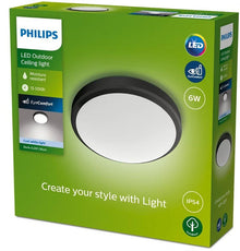 Philips Doris 929003190901 Luminaire, 6W, LED, IP54, black