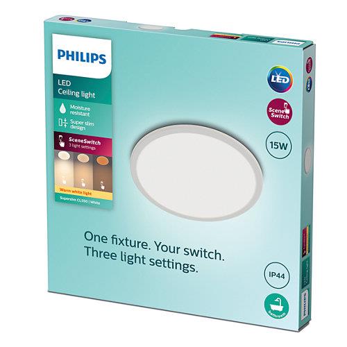Oprawa oświetleniowa Philips Superslim, 15W, 2700°K, biała