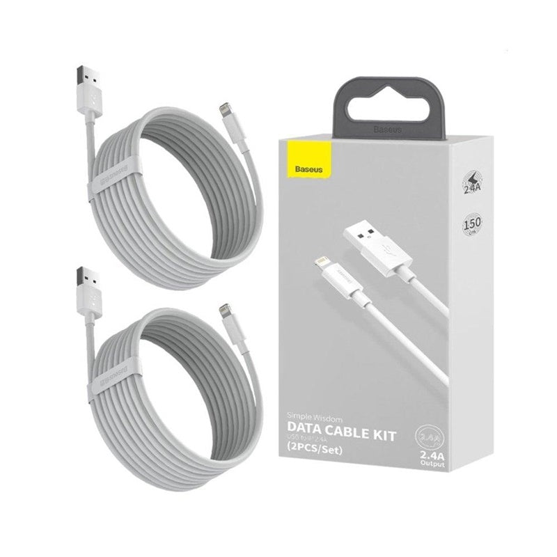 Adapter BASEUS USB Type A M, Lightning M, 1.5m, white