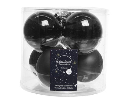 Glass Christmas tree decorations DECORIS 140417, 8 cm, 6 pcs.