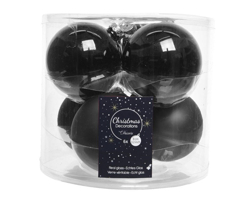 Szklane bombki choinkowe DECORIS 140417, 8 cm, 6 szt.