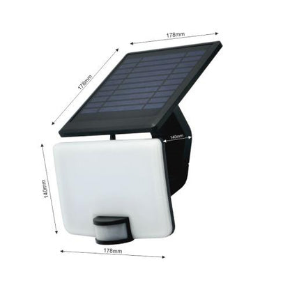 NAŚWIETLACZ SOLARNY 10W 1200LM 4000K CZARNY