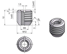 Zacisk M6x12 mm szary, 10 szt.