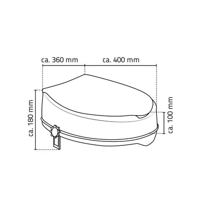 Raised toilet seat Ridder Sam A0071001, 40 cm