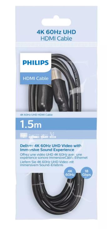 Kabel PHILIPS HDMI M, HDMI M, 1.5m, czarny SWV5510/00