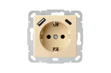 Socket, USB A+C charger Liregus Epsilon, sand