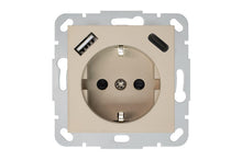 Wall socket, USB A+C charger Liregus Retro, cream