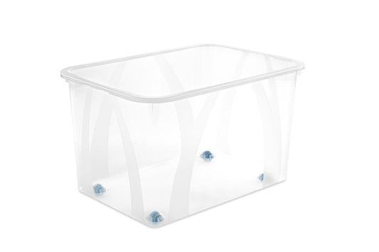 Storage Box with Lid ROTHO LONA, 50 l, transparent