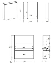 SZAFKA Z LUSTREM BASIC 50 CM