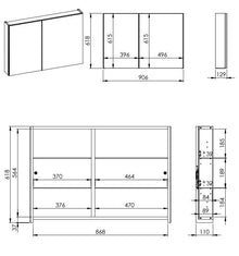 SZAFKA Z LUSTREM BASIC 90 CM