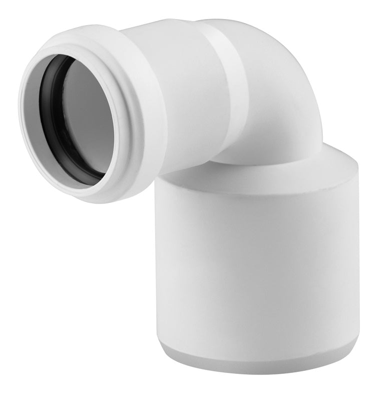 Kolanko redukcyjne kanalizacyjne HTplus Ø32/50 mm białe
