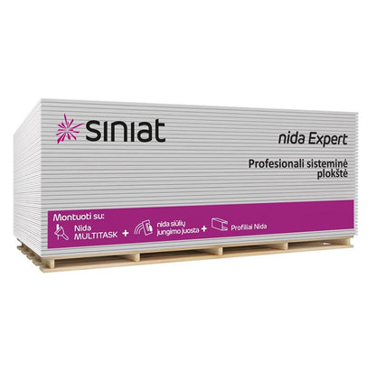 GIPSO KARTONO PLOKŠTĖ GKB NIDA EXPERT 12.5X1200X3000