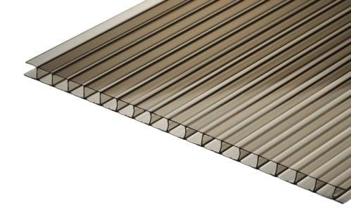 Polycarbonate sheet, 1 x 105 x 200 cm., bronze