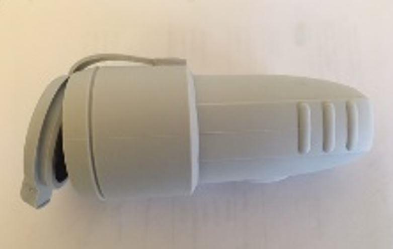 Extension socket N&L, 3P, 16A, 250V, IP44, grey