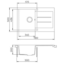 Sink Helika Tesa SQT101-601AW 78x50x20 cm