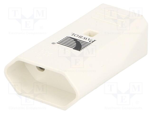 Extension socket PAWBOL, 2P, 10A, 250V, white