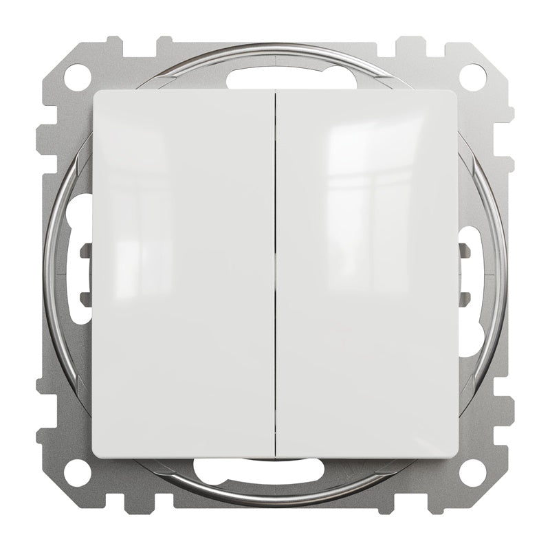 SCHNEIDER SEDNA DESIGN switch, 2-gang, white