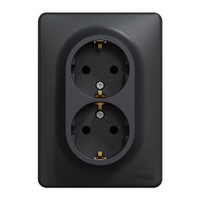 Double socket SCHNEIDER SEDNA DESIGN, anthracite