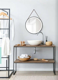 Mirror M&M FINE 1800102, wall-mounted, with lighting, Ø60 cm