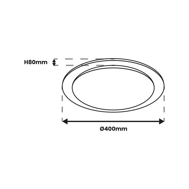 Šviestuvas plafonas Milagro, LED, 24W, 3-6K, 1800lm, Ø40.