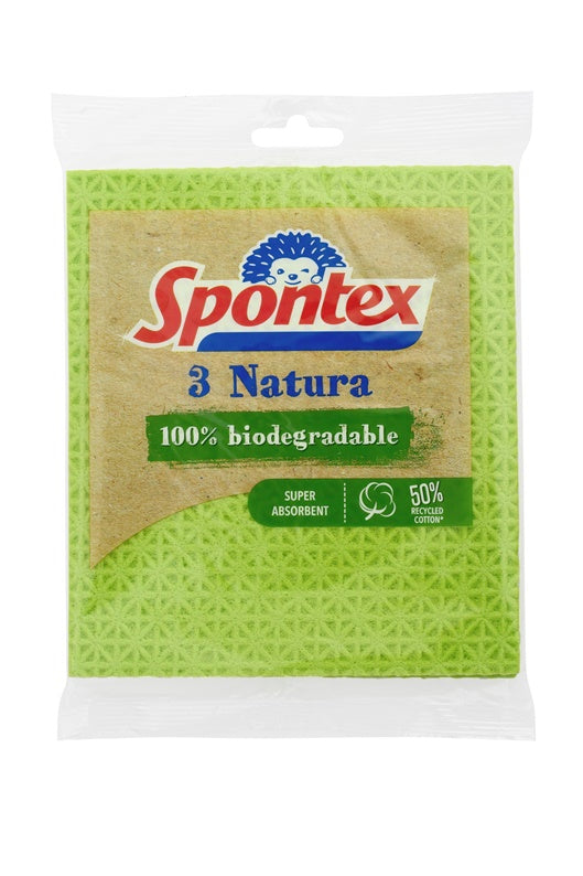 Biologiškai skaidžios šluostės Spontex Natura, 3 vnt.