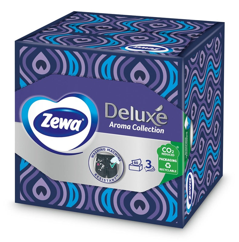Disposable tissues ZEWA DELUXE AROMA, 3-ply, 60 pcs.