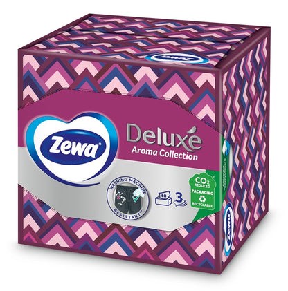 Disposable tissues ZEWA DELUXE AROMA, 3-ply, 60 pcs.