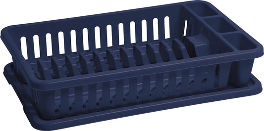 DISH DRAINER CURVER 26.5x42x8.8CM DARK BLUE