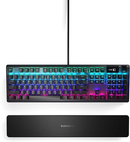 Klawiatura Steelseries Apex 5 Hybrid Blue, angielska (US), czarna