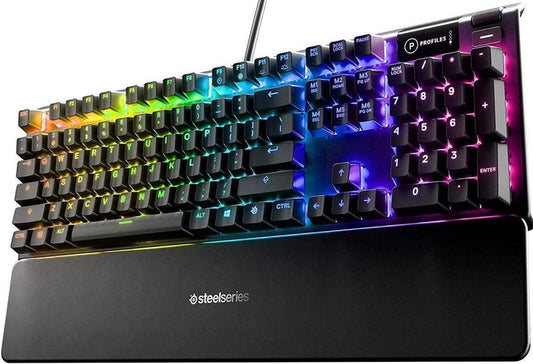 Klaviatūra Steelseries Apex 5 Hybrid Blue, anglų (US), juoda