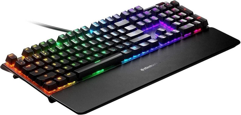Klawiatura Steelseries Apex 5 Hybrid Blue, angielska (US), czarna