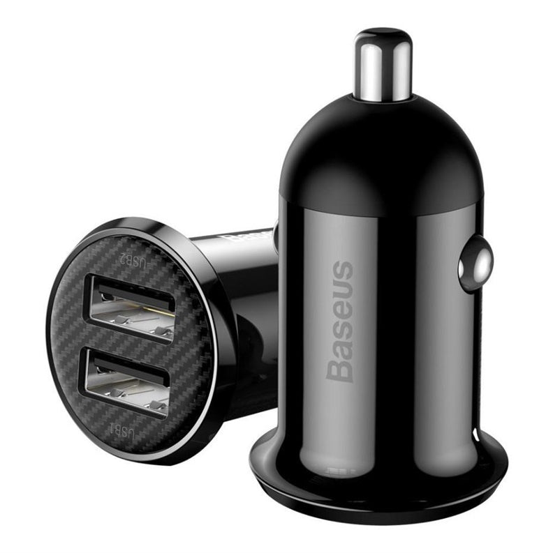 Charger Baseus Grain Pro CCALLP-01, 2 x USB, black