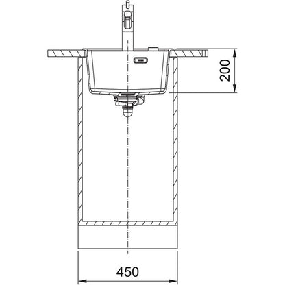 Sink Maris MRG 610-37 114.0659.123 granite 51x41x20cm